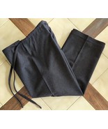 RALPH RALPH LAUREN Charcoal Gray Cropped Wool Blend Flannel Drawstring P... - $33.37 CAD