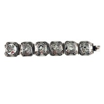 Vintage Mexico Sterlingsilber Panel Armband Gestempelt JE, 6.25 &quot; 36gr - $313.76