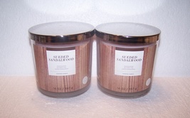 Sonoma Sueded Sandalwood Scented Candle 14 oz-Pear Iris Sandalwood Lot of 2 - £23.97 GBP