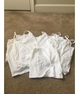 7 Pc Hanes White Camisole Shirts Shirt Tank Toddler Girls Child Size 4T - £52.40 GBP