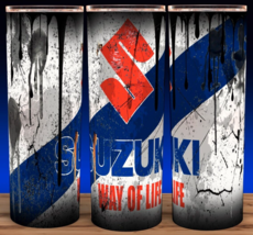 Suzuki Motor Oil Distressed Lube Filter Dirty Grunge Cup Mug Tumbler 20 oz - £15.78 GBP