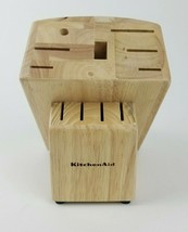 KitchenAid Wooden Knife Block (No Knives) Block Only Never Used - £10.27 GBP