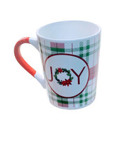 Christmas Royal Norfolk Red &amp; Green Tartan Plaid  &amp; Handle Coffee Mug. 18oz-Joy - £19.68 GBP