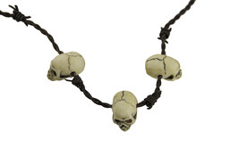 Set of 12 Voodoo Skeleton Plastic Skull Heads Witch Doctor Charm Necklaces - £19.83 GBP