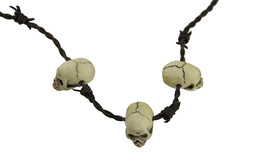 Set of 12 Voodoo Skeleton Plastic Skull Heads Witch Doctor Charm Necklaces - £19.77 GBP