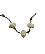 Set of 12 Voodoo Skeleton Plastic Skull Heads Witch Doctor Charm Necklaces - £19.77 GBP