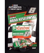 Nascar Authentics 2022 Wave 7 Brad Keselowski Castrol #6 &amp; sticker New - £7.73 GBP