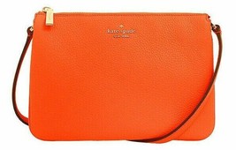 NWB Kate Spade Leila Triple Gusset Orange Leather Crossbody WKR00448 Gift Bag - £79.37 GBP