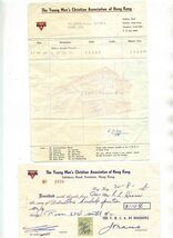 1968 Young Men's Christian Association of Hong Kong Stamped Receipt + YMCA - $17.82