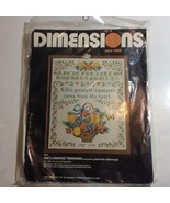 1981 DIMENSIONS “LIFE’S GREATEST TREASURES” CROSS STITCH KIT! 16&quot; X 20&quot; ... - £7.08 GBP