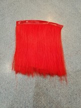 Red Artificial Hair Jig Pelt Skin Fur Hair - £3.15 GBP