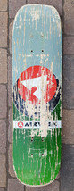Vtg Airwalk Skateboard Deck-Green-Distressed-Grip-Street Surf-Wall Art- - $24.30