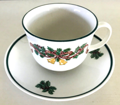 Victorian Christmas Cup &amp; Saucer Johnson Brothers Holiday Dinnerware - £5.42 GBP
