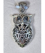 Awesome Bali Legacy Blue Sapphire Owl Pendant in 925 Sterling 0.10 ctw - £39.22 GBP