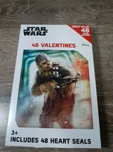 Star Wars Valentine Card Kit 48 Count w/ Heart Shaped Seals - £10.05 GBP