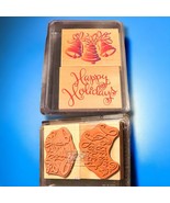 Happy Holidays-Hero Arts,  Bells- All Night Media Rubber Stamps - €3,68 EUR
