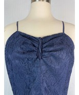 Vintage 1950s Party Dress A Norman Original Med Navy Blue Sleeveless Lac... - £57.34 GBP