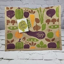 Trader Joe&#39;s Reusable Jute Burlap Tote Shopping Bag 17&quot; W x 13.5&quot; L x 9&quot;... - £11.44 GBP