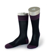ROCKSOCK London, Casual Mercerized Cotton Socks Deep Blue / Purple x 3 p... - $18.98