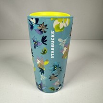 Starbucks 2023 Blue Magnolia Floral Ceramic Tumbler Travel 12 Oz Cup W/Lid New - £21.95 GBP