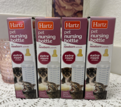 (4) Hartz Pet Nursing 2 ounce Bottle  for Newborn Animals Extra Nipple - €8,66 EUR