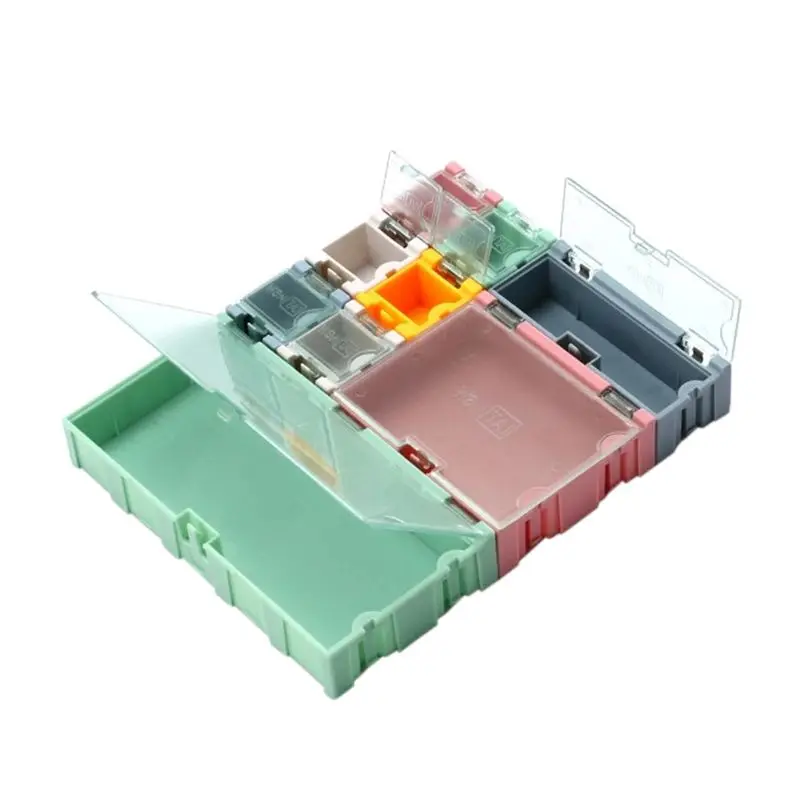 9pcs/set SMD Container SMT IC Electronic Component Mini Storage Box Jewelry Case - £47.32 GBP