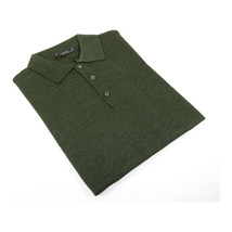 Mens PRINCELY Soft Merinos Wool Sweater Knits Lightweight Polo 1011-40 Green image 7