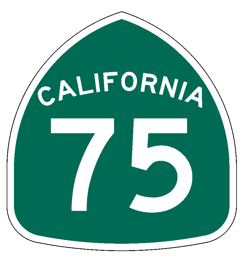 Primary image for California State Route 75 Sticker Decal R992 Highway Sign Road Sign
