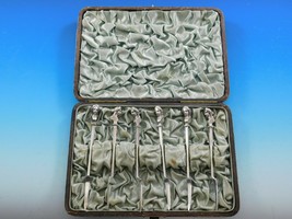 Bust by Gorham Sterling Silver Nut Pick Set of 6 in Fitted Box 4 5/8&quot; Vintage - £1,013.19 GBP