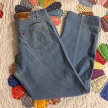 Vintage men&#39;s 70s USA Made Levi&#39;s Blue Bootcut Denim Jeans size 36x30 - £31.76 GBP