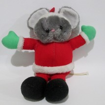 Vintage Brechner Christmas Mouse Santa Elf Plush Stuffed Animal - $22.74
