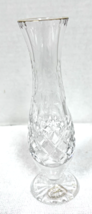 Vintage Rogaska Crystal Gallia Gold Floral Bud Vase Original Sticker Unused - $44.55