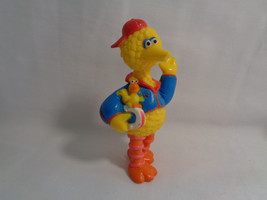 Vintage 80&#39;s Muppets Big Bird Sesame Street PVC Figure W/ Baby Bird - £2.28 GBP
