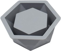 Libragold Silicone Flower Planter Mold For Concrete Succulent Pot,, Hexagon - £27.59 GBP