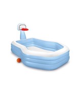 Swim Center Shootin&#39; Hoops Inflatable Family Swimming Pool, Blue - $3,707.09 MXN