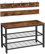 Hoobro Coat Rack Shoe Bench Set, Hall Tree Coat Hat Bag Hanging Organizer, - $77.94