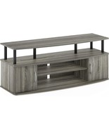 Furinno Jaya Large Entertainment Stand For Tv Up To 55 Inch, French Oak - £66.87 GBP