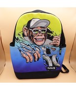 HURLEY Backpack Graphic Monkey One and Only Blue Volt Book Bag Laptop Sl... - £15.60 GBP