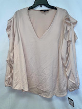 Rachel Roy Collection V-Neck Ruffled Sleeves Top Size 14W - £7.36 GBP