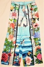 Johnny Was Costa Azul Wrap Pants Sz.L Multicolor Butterfly and Floral Print - £117.97 GBP