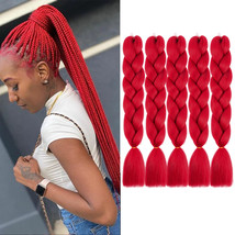 Doren Jumbo Braids Synthetic Hair Extensions 5pcs, A12 Red - $22.94