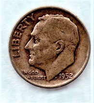 1952 D Roosevelt Dime (90% Silver) Very Light Wear - £6.28 GBP