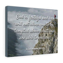  God Is Faithful 1 Corinthians 10:13 Bible Verse Canvas Christia - £60.04 GBP+