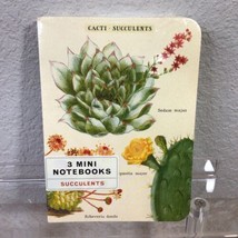 Cavallini - Set of 3 Mini Notebooks - Succulents/Cacti - Lined, Blank &amp; Graph - £11.64 GBP