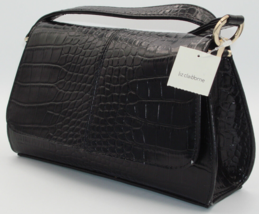 Liz Claiborne Shoulder Bag/Purse - Black Imitation Lizard - New with Tag - £14.97 GBP
