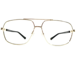 NC Eyewear Eyeglasses Frames NC 6038/S 710 Black Gold Aviators Square 60... - $51.21