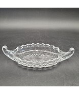Vintage Fostoria American Clear Glass Elegant Handled Small Boat Dish 8 ... - $8.90