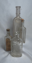 Vtg Mixed Lot Of 4 Pharmaceutical Spice Extract Apothecary Glass Bottles - £27.83 GBP