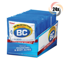 Full Box 24x Packs BC On The Go Powder Sticks Aspirin Pain Relief 6 Stic... - $55.58