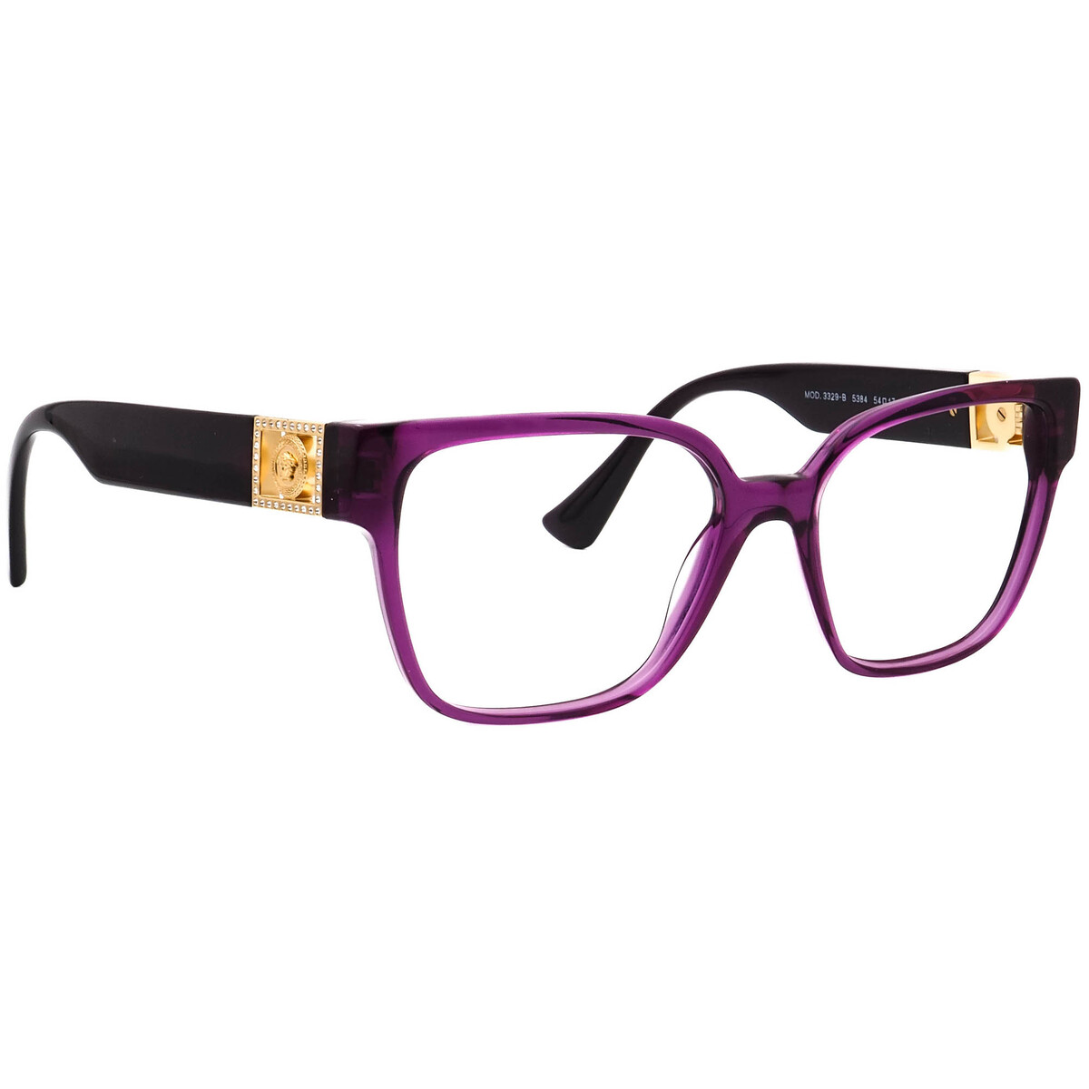 Versace Eyeglasses MOD. 3329-B 5384 Clear Plum Crystals Frame Italy 54[]... - $229.99